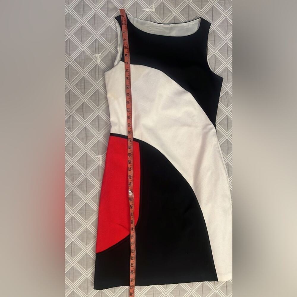 Citrine Women’s Tri-Color Pencil Dress Black White Red Size 6 Business Office - Picture 2 of 7